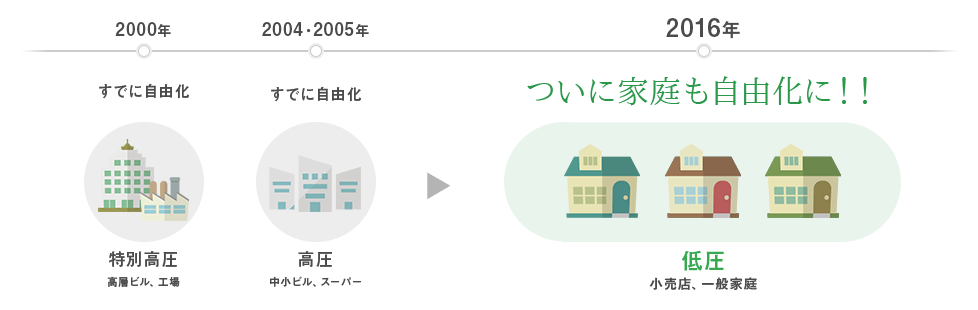 2016年 ついに家庭も自由化に!