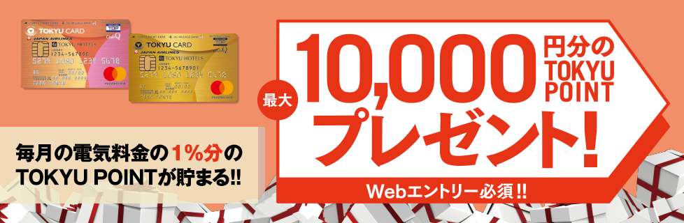 TOKYU CARD決済選択で500ポイントプレゼント