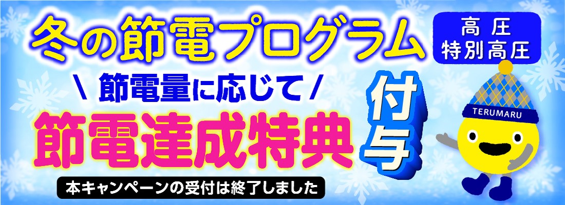 高圧・特別高圧お客様向け東急でんき冬の節電プログラム