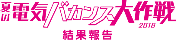 夏の電気バカンス大作戦 結果報告